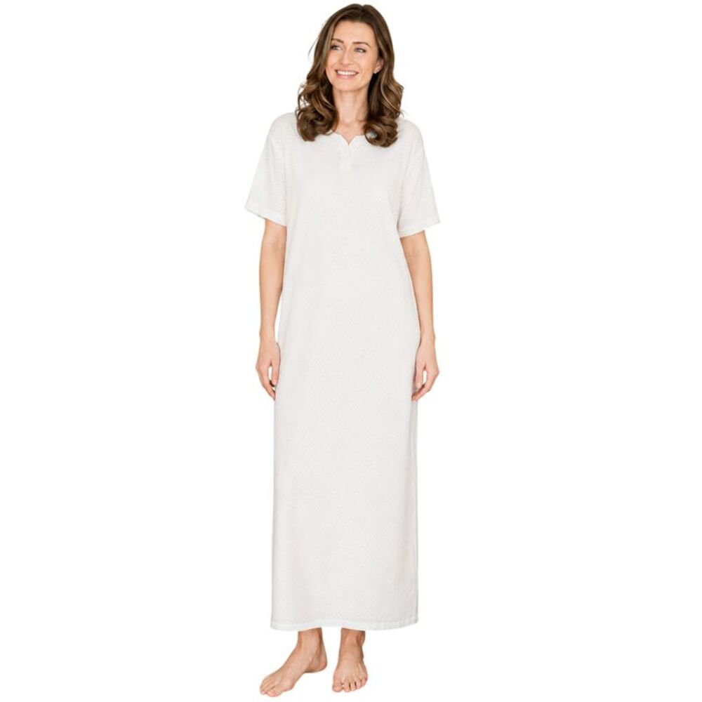 Camille Womens/Ladies Natural Cotton Nightdress / Cream